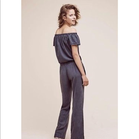 Cloth and stone off the shoulder jumpsuit size s - Picture 2 of 2